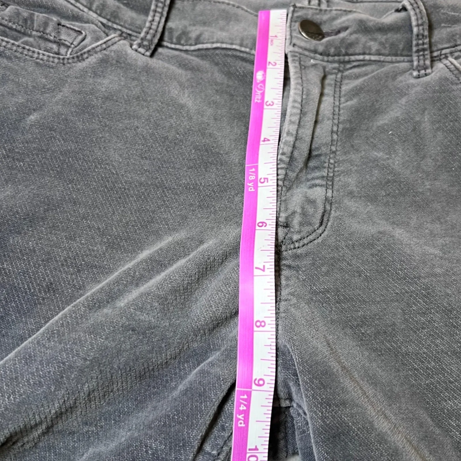 Old Navy Rockstar Corduroy Mid Rise Skinny Jeans Womens 8 Grey Comfy Classic - Image 12