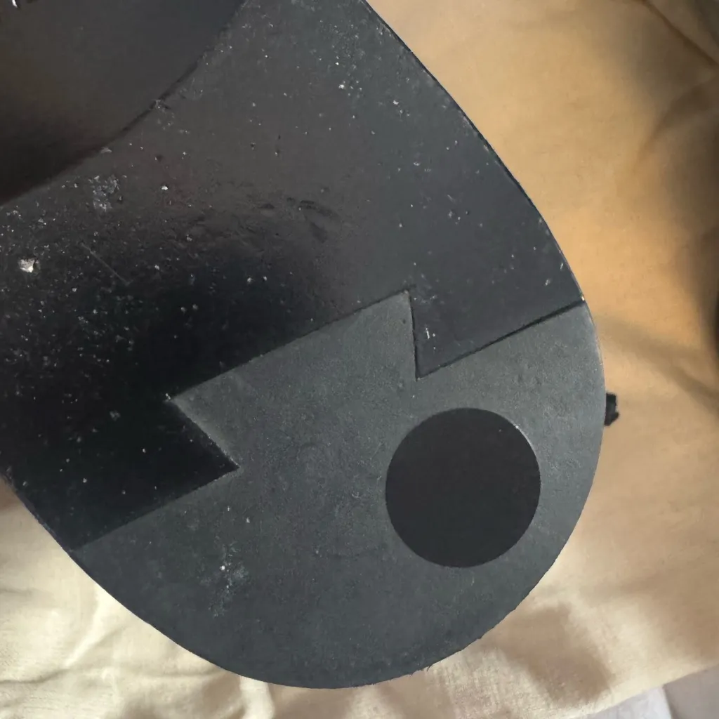 Lanvin Black Flats with Glossy Patent Leather Finish with‎ velvet laces 37.5 Size 6.5 - Image 5