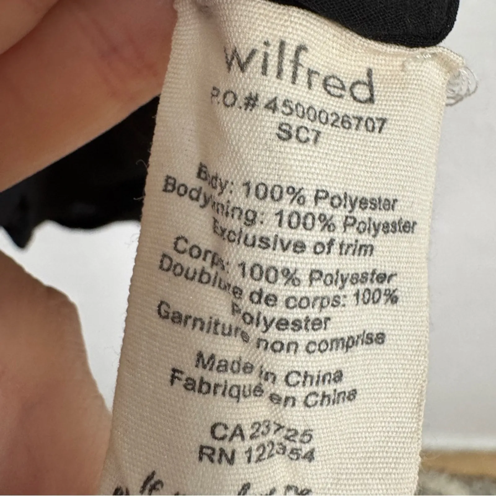 Wilfred Black Draped Mini Dress Womens M Preppy Classic Business Casual Goth - Image 9