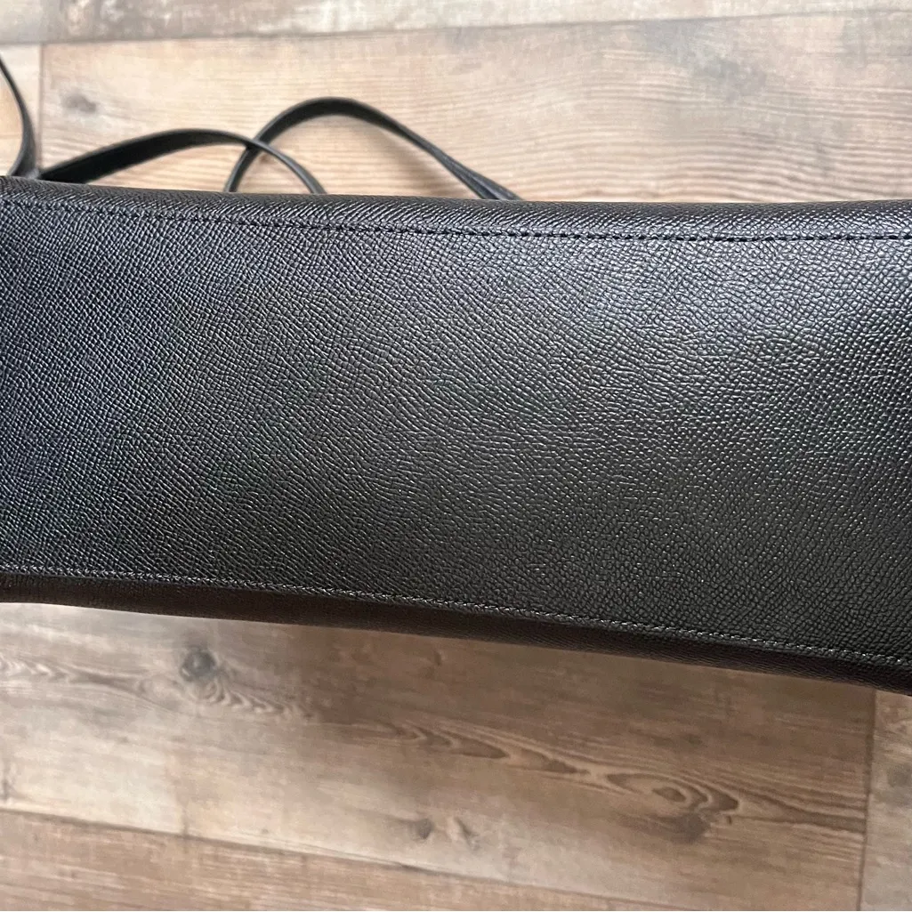 Coach Black Pebbled Leather Ava Tote Bag EUC - Image 4