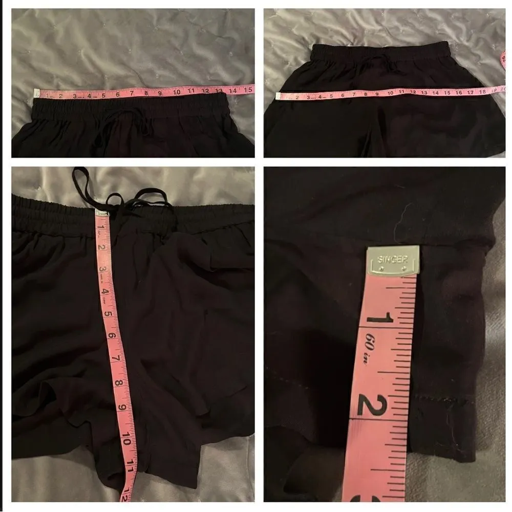 French Connection Pocket Drawstring Mini Shorts Black 0 - Image 7