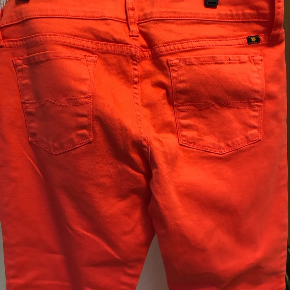 NEW Lucky Brand Jeans Zoe Straight Crop Womens 10/30 Orange Low Rise Straight - Image 7