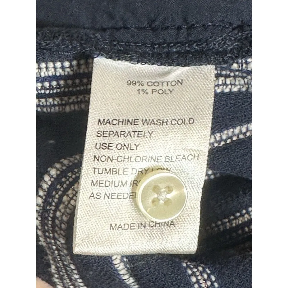 Anthropologie Trovata Birds of Paradise Ingrid Striped Jumpsuit Navy Size Medium - Image 10