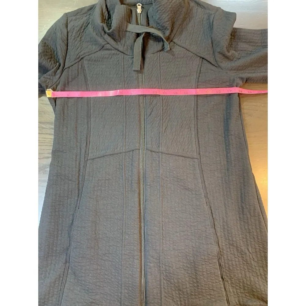 Neon Buddha Yoga Jacket Women Small Black Athleisure Stretch Minimalist Comfort‎ - Image 6