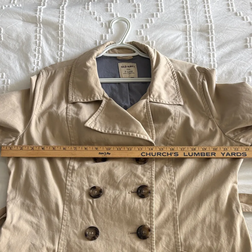 Old Navy Women's Tan Mid-Weight Trench Coat with Belt  XL - Image 11