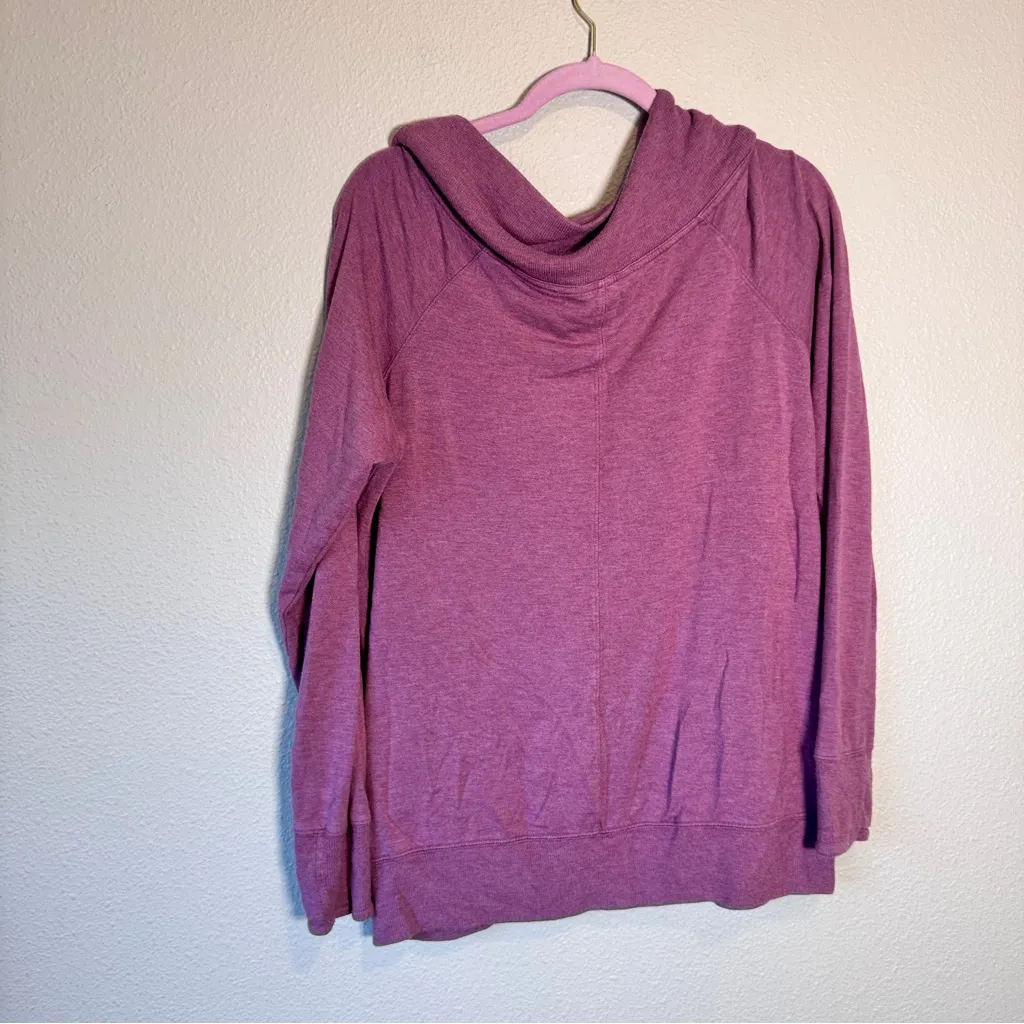 Athleta Purple Oversized Slouchy Sweatshirt Womens L Athletic Comfort Casual - Image 11