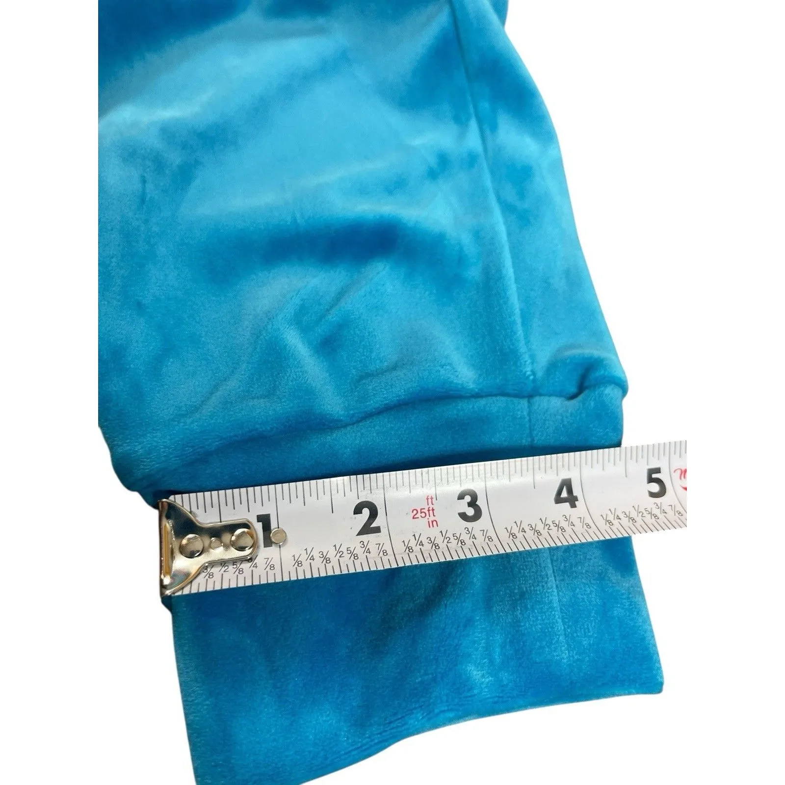 Juicy Couture Turquoise Velour Jogger Sweatpants “Juicy” Rhinestone Back NWT M - Image 13