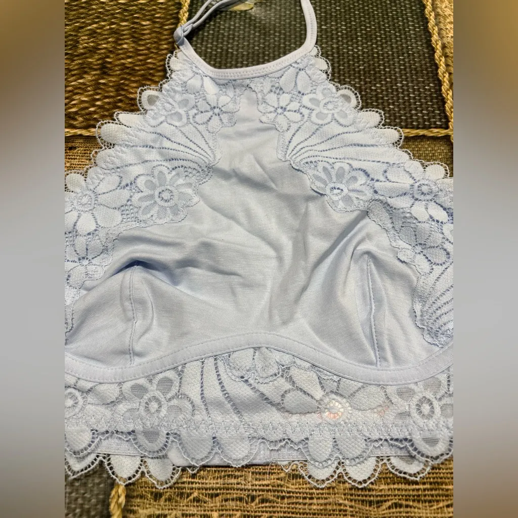 💙🩵NWT Colsie Cream and blue Lace Bralette. Size S 💙🩵 - Image 4