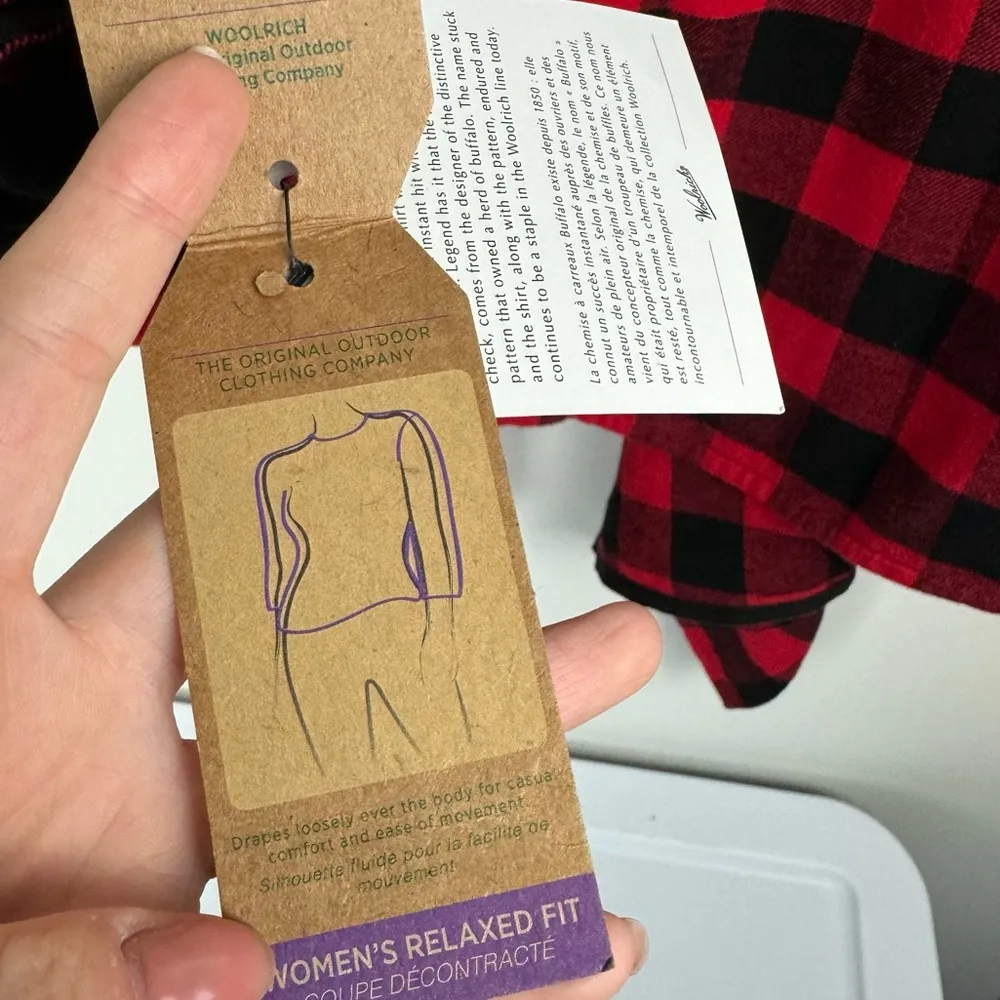 NWT Woolrich Pemberton Wrap Cardigan Sz M/L Buffalo Plaid Check Cotton - Image 16