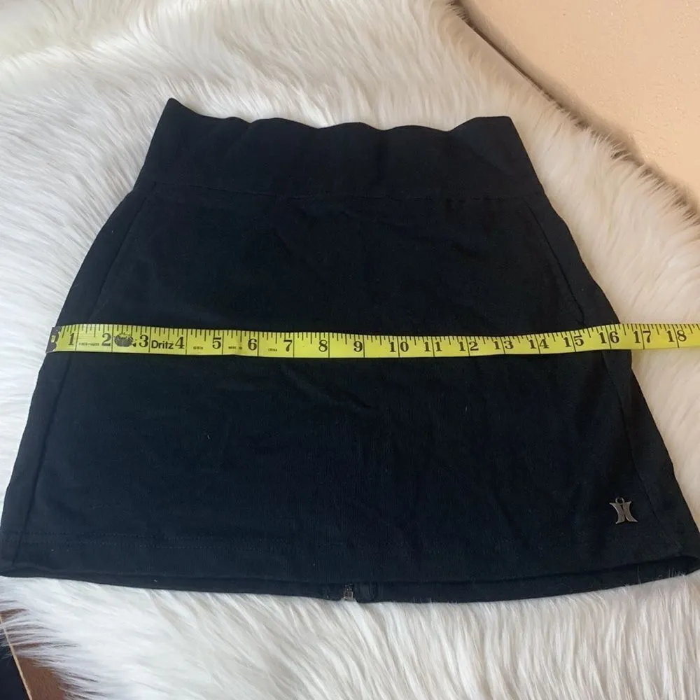 Hurley Black Zipper Mini Skirt Size XS - Image 9