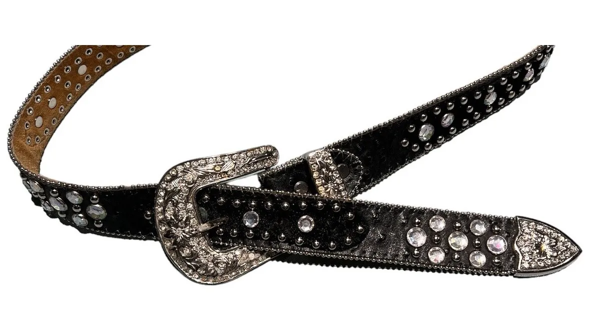 Barrel Racing RHINESTONE Western Bling Belt - SZ Large D8 - Image 2