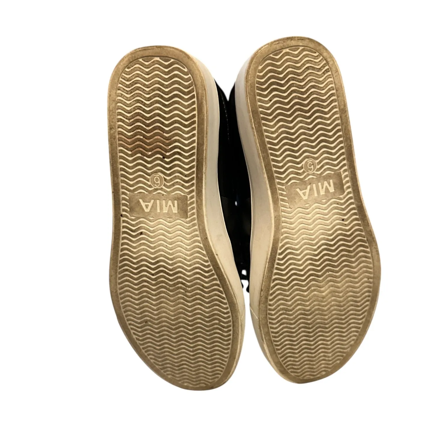 Mia Zoe Black Soft Nappa Slip On Fashion Sneakers Women's Size 6M - Image 5