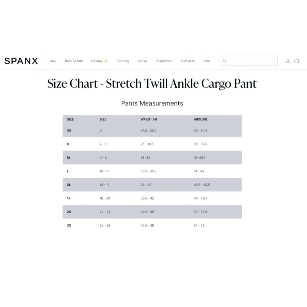 NWT SPANX 20311R Stretch Twill Ankle Cargo in Soft Sage Pull-on Stretch Pants S - Image 6