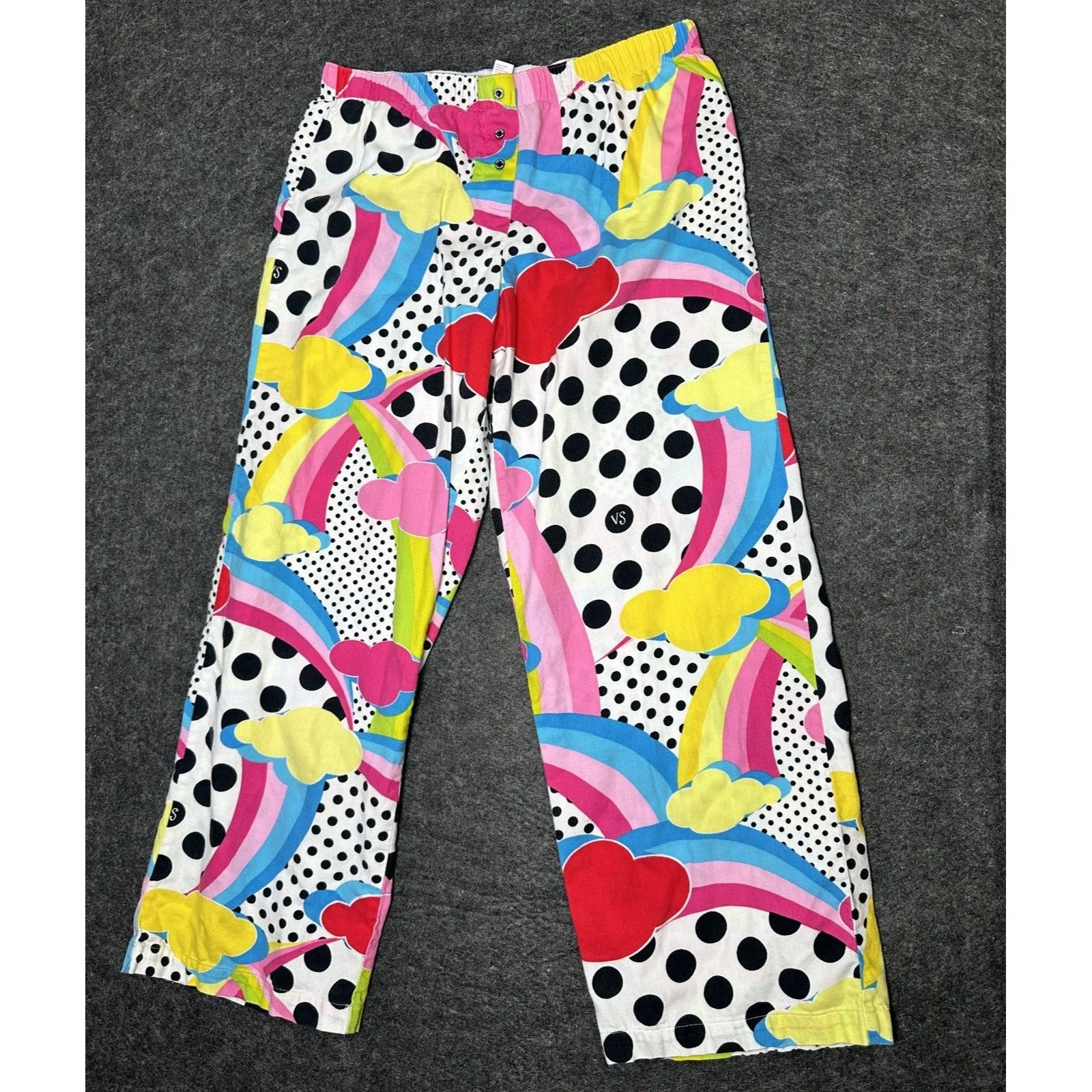 Victorias Secret Afterparty Flannel Pajama Set Pajama SZ L Y2K rainbow colorfull - Image 4