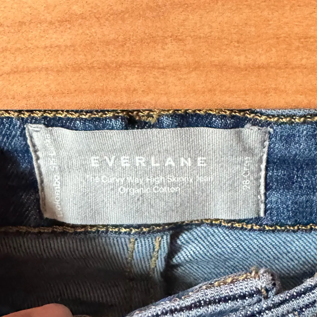 Everlane Dark Wash Curvy Way High Rise Skinny Jeans Size 28 - Image 2