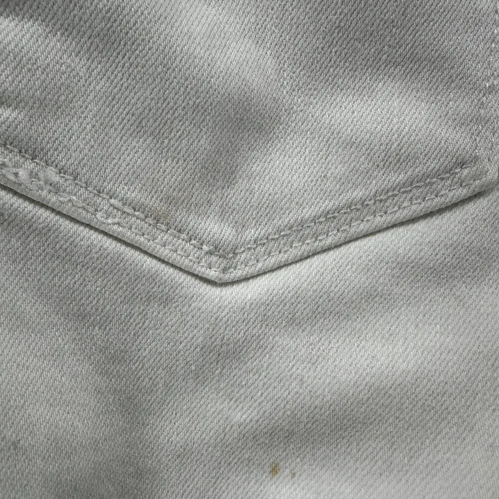 Judy Blue High Waist Boyfriend Jeans 5-Pocket Slim Straight Denim White 5/27 - Image 5