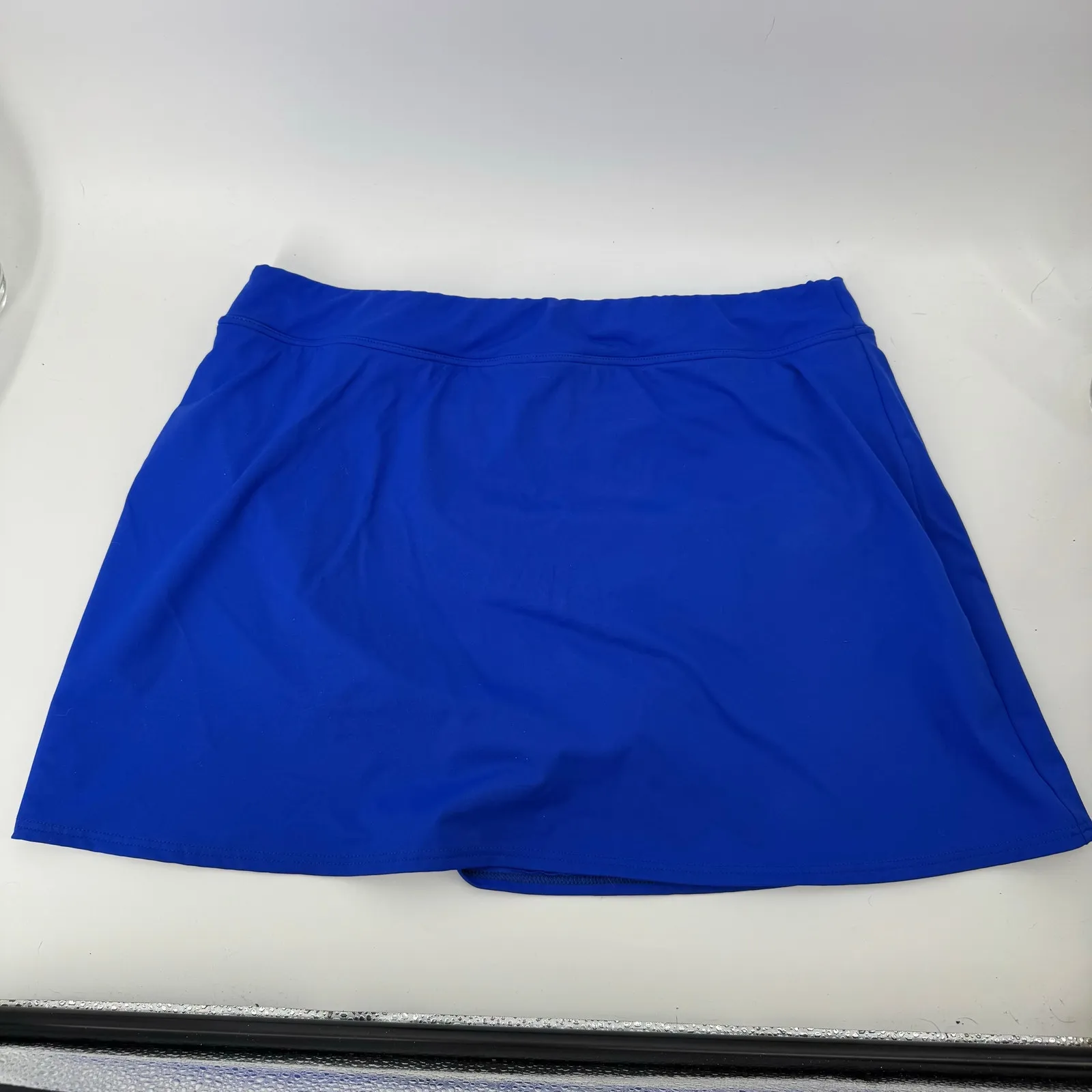 Lands’ End Swim Skirt Size 12 Royal Blue Swim Skort Built - Image 3
