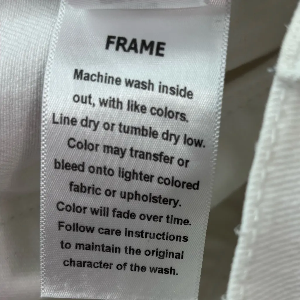 Frame Denim le garçon 27 Distressed Blanc Crop Ankle Jeans - Image 6