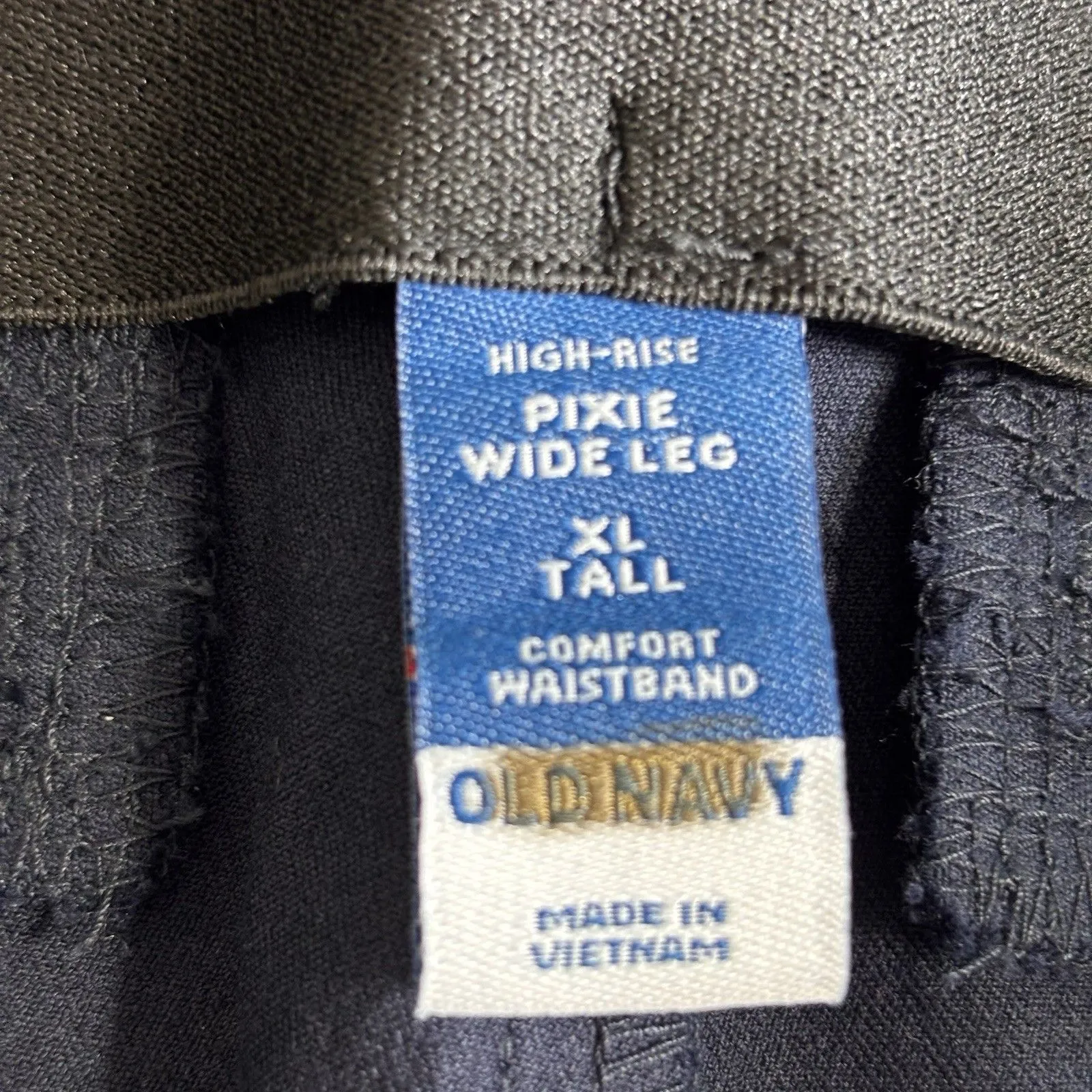 NEW Old Navy Pants Navy HIGH RISE PIXIE WIDE LEG Comfort Waist Pockets XL Tall - Image 6