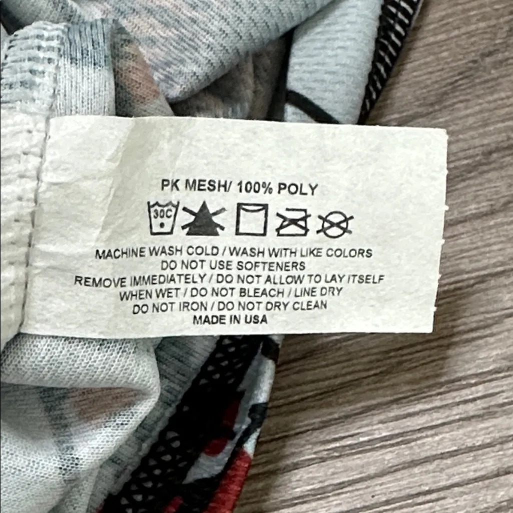 INKnBURN Plum Blossom Singlet Running Training Tank Red White Size Medium - Image 10