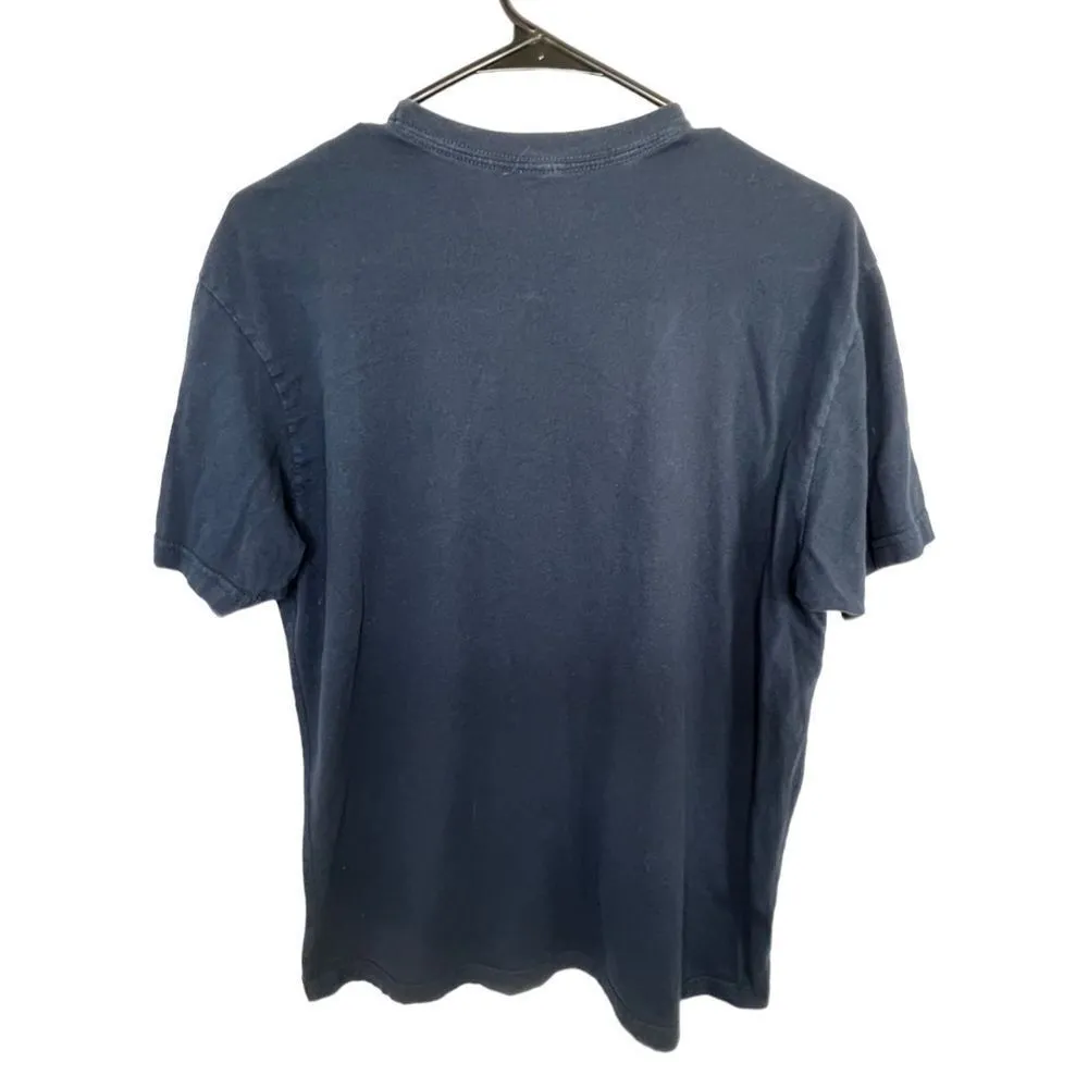 Orvis Navy Blue Dog and Writing Graphic Short Sleeve  T-Shirt - Image 4