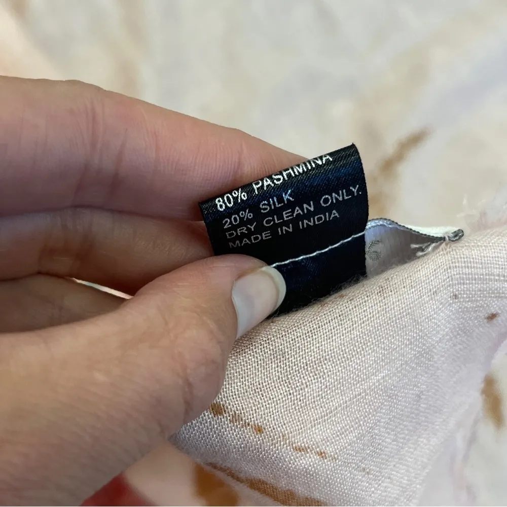 Kashmere Pashu Pashmina & Silk Painted Scarf - Image 5