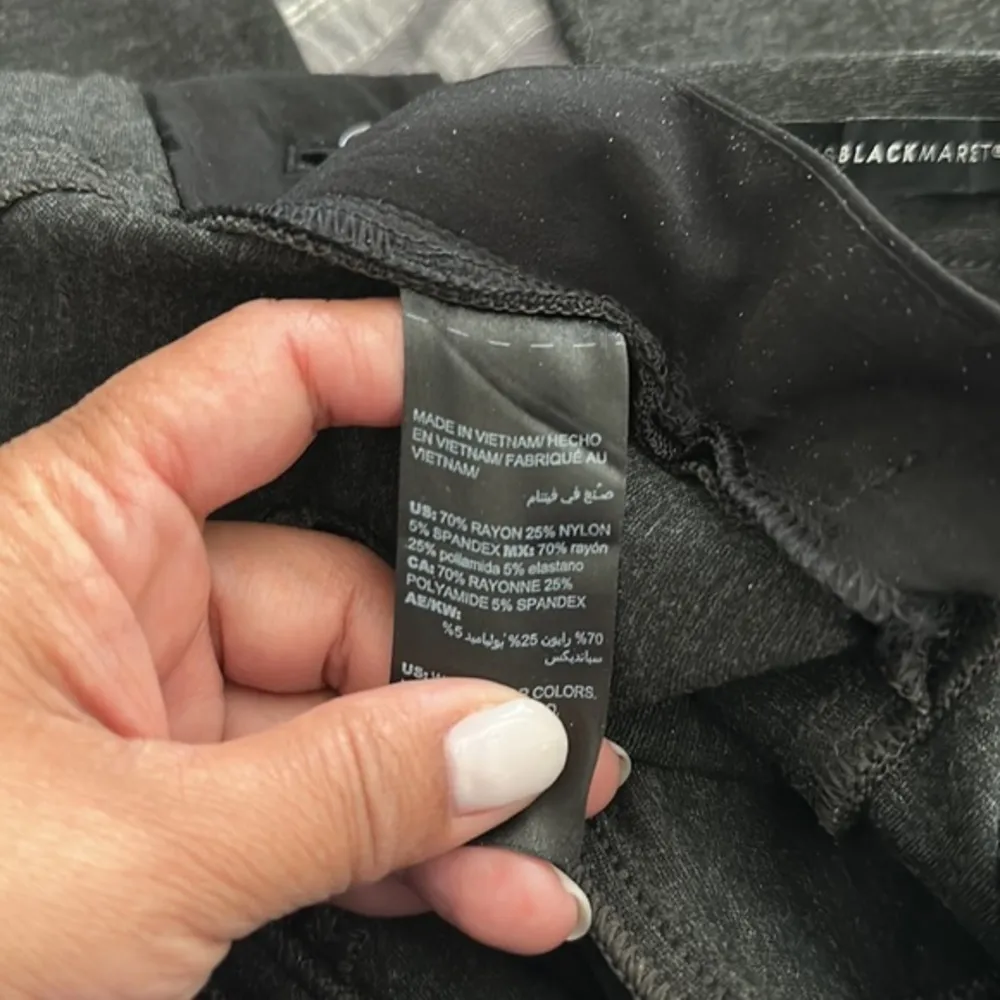 WHBM White House Black Market The Leggings Pull On Gray/Black Size 6 GUC #7582 - Image 6