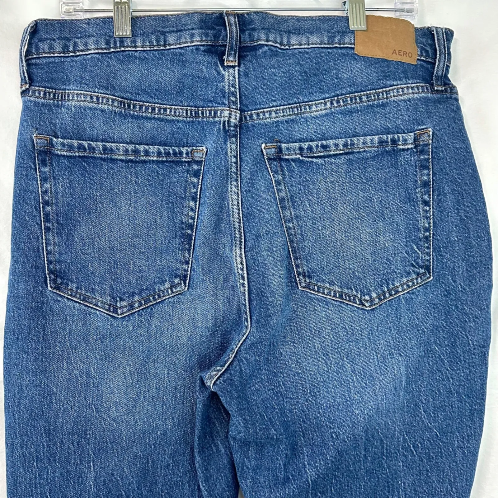 AEROPOSTALE High Rise Flare Bell Bottom Jeans Blue Denim Women Plus 16 Retro 70s - Image 4