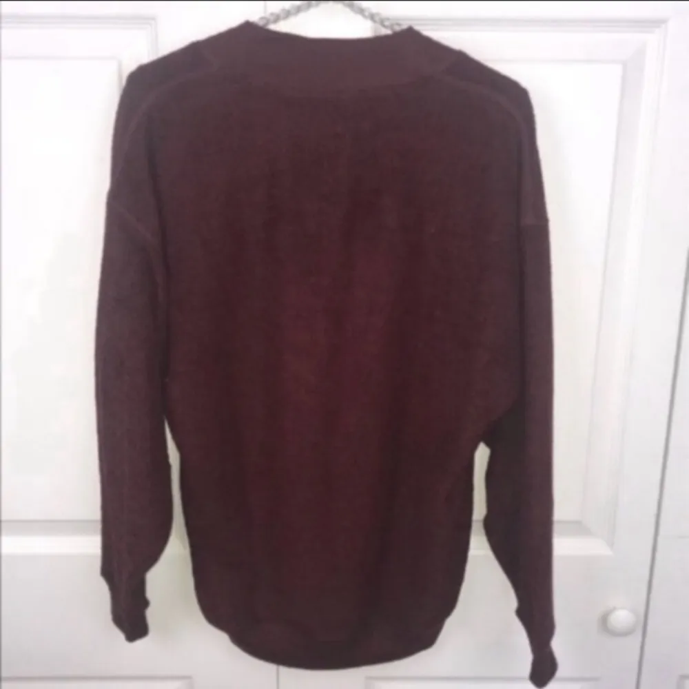 Urban Outfitters BDG Size XS Deep V Neck Burgundy Sweatshirt - Image 4