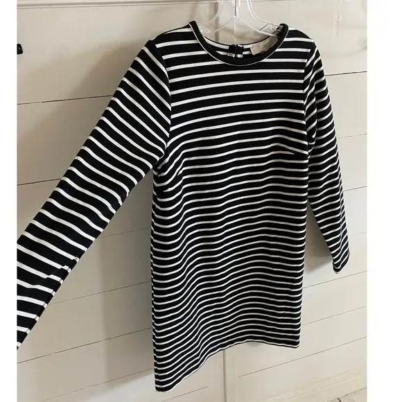 LOFT‎ Striped Ottoman Mock Neck Dress Long Sleeve Mini Ribbed Material NWT - S - Image 11