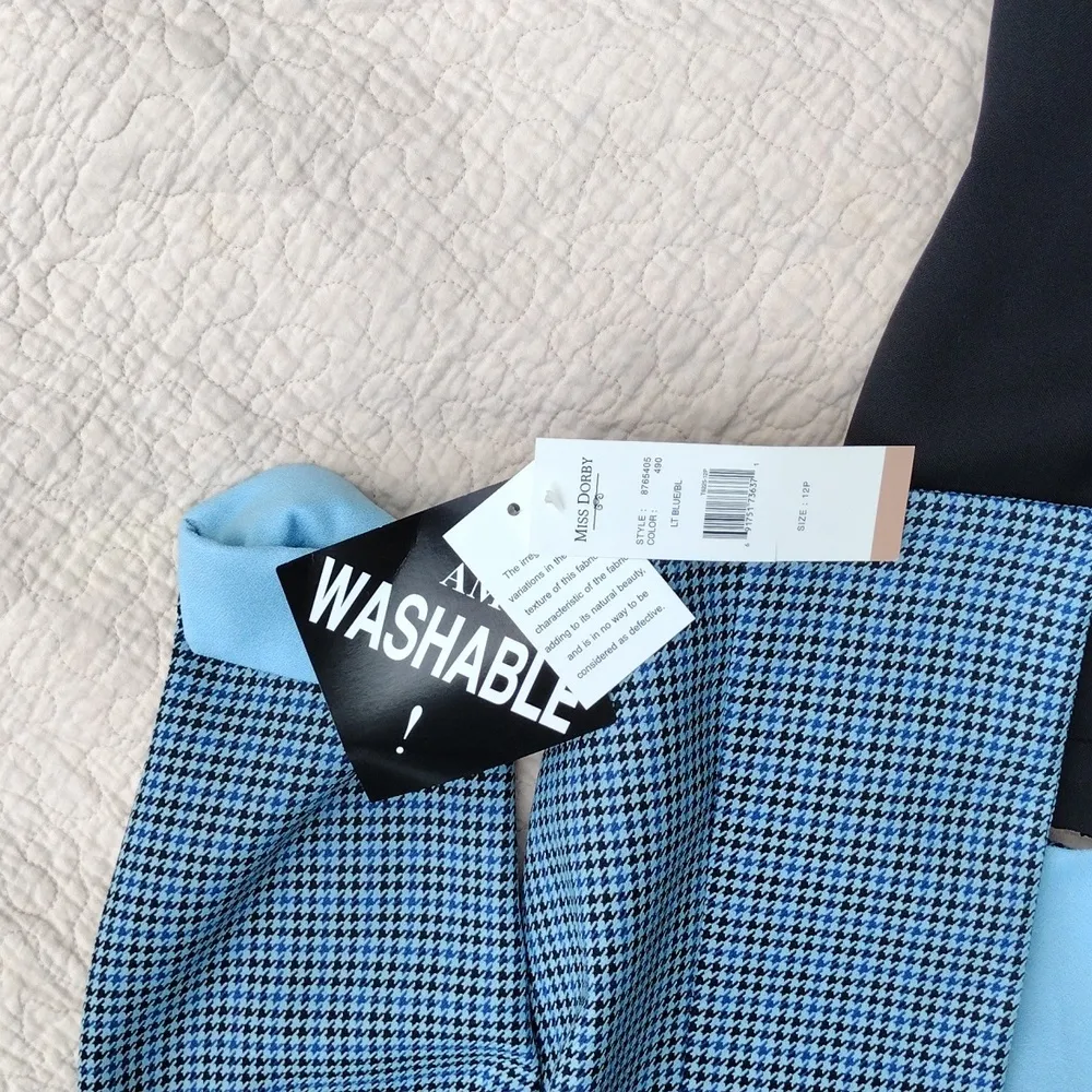 Miss Dorby Houndstooth Two Piece Suit Set SIZE 12P Black - Image 5