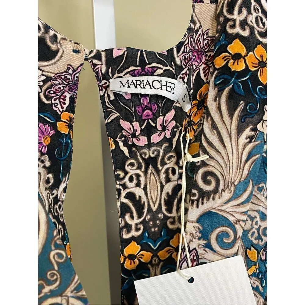 Maria Cher NWT Besalu Rosario Short Dress Size Small Blue - Image 9