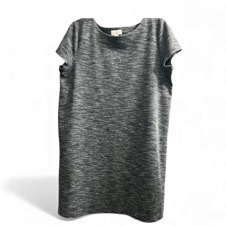 ANN TAYLOR LOFT Charcoal Heathered T-Shirt Dress Size XL - Image 5
