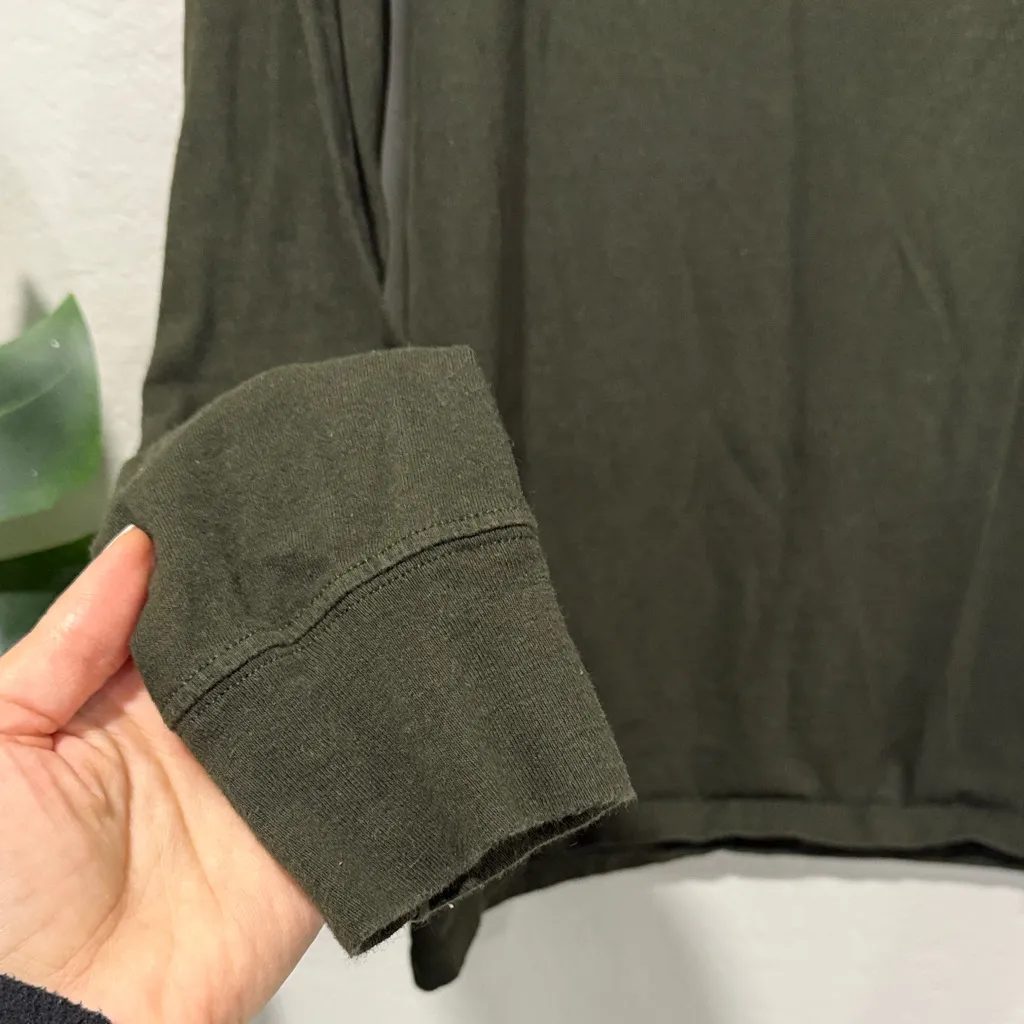 Champion Dark Green Long Sleeve Tee - Image 3