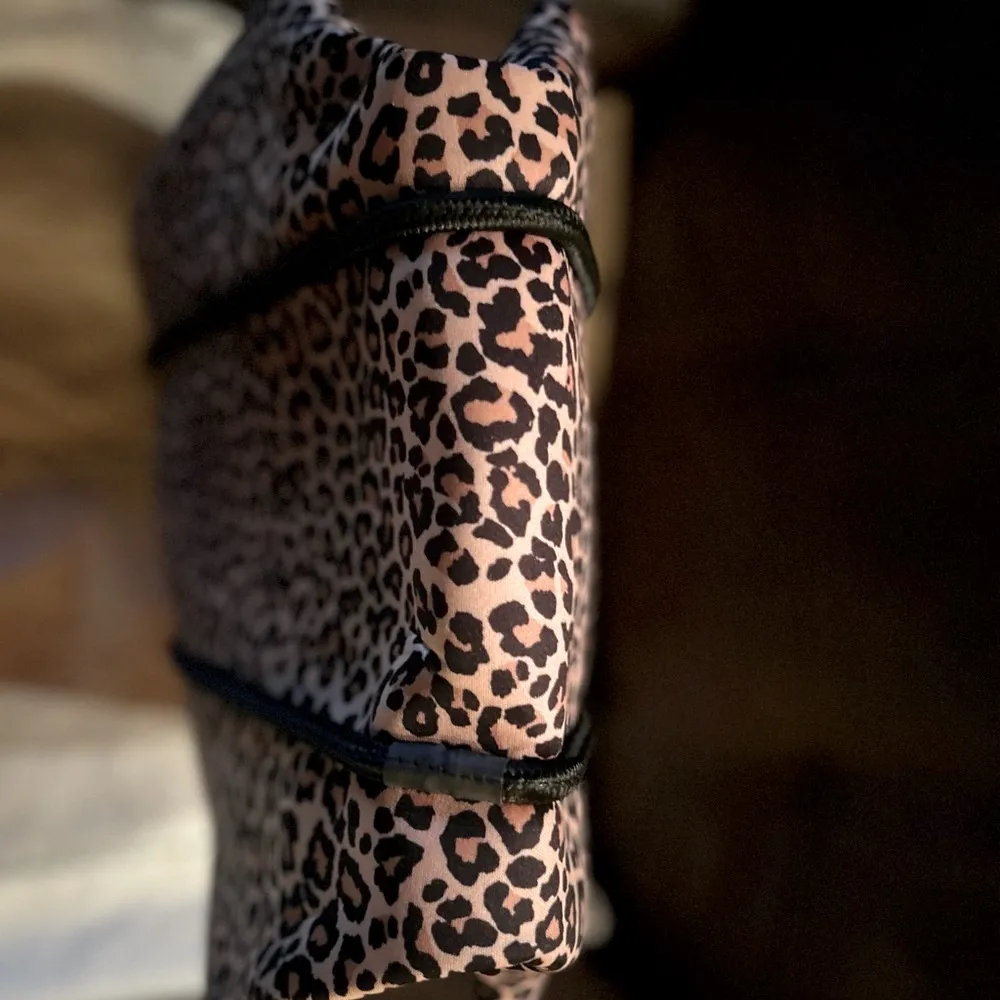 Leopard Print Brown Tote Bag Black - Image 6