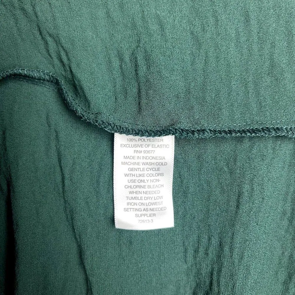 a.n.a. Emerald Green Blouse with Ruched Sleeves - Image 10