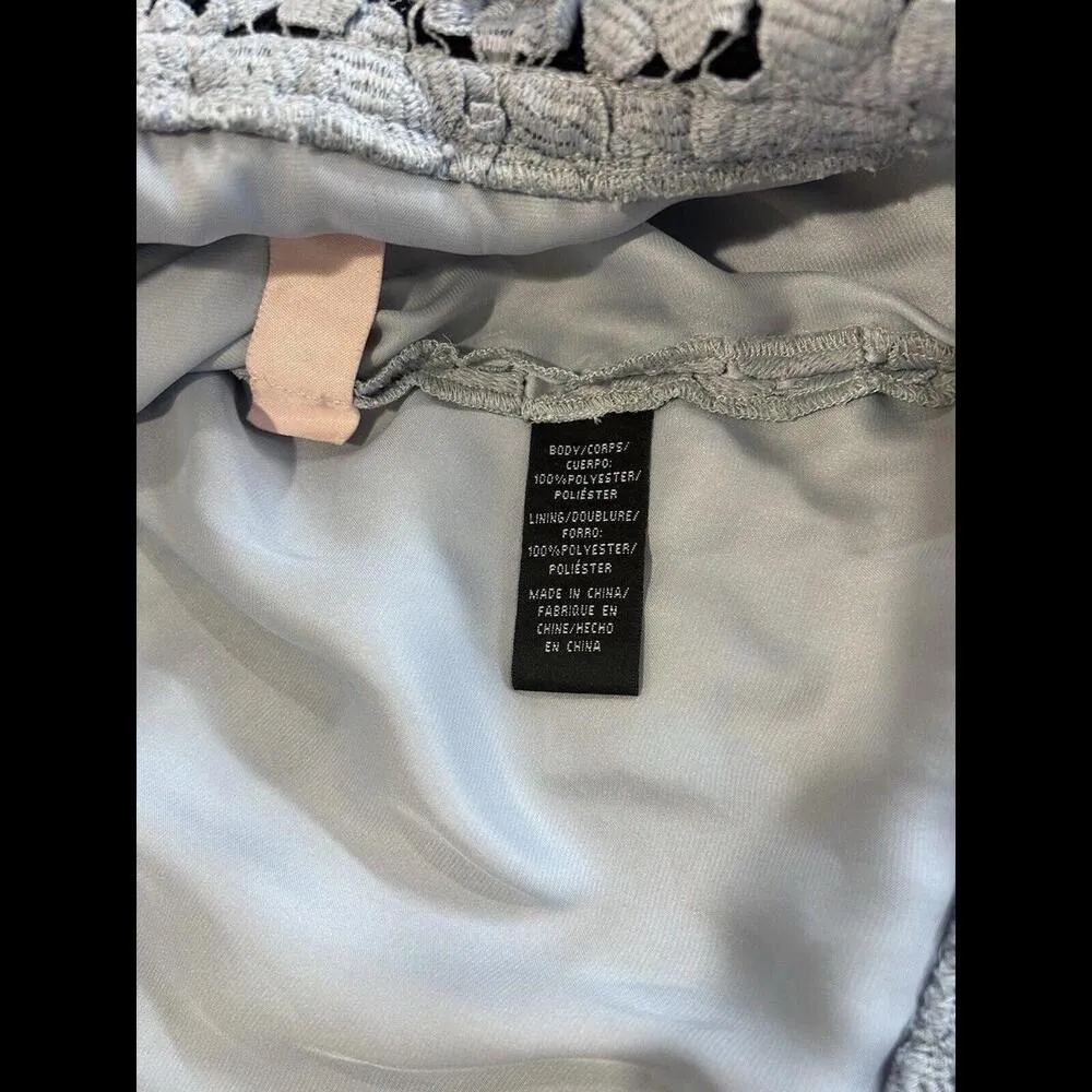 Jill Jill Stuart Blue Lace Crochet Elle Sleeveless Cocktail Midi Tea Dress Sz 4 - Image 9