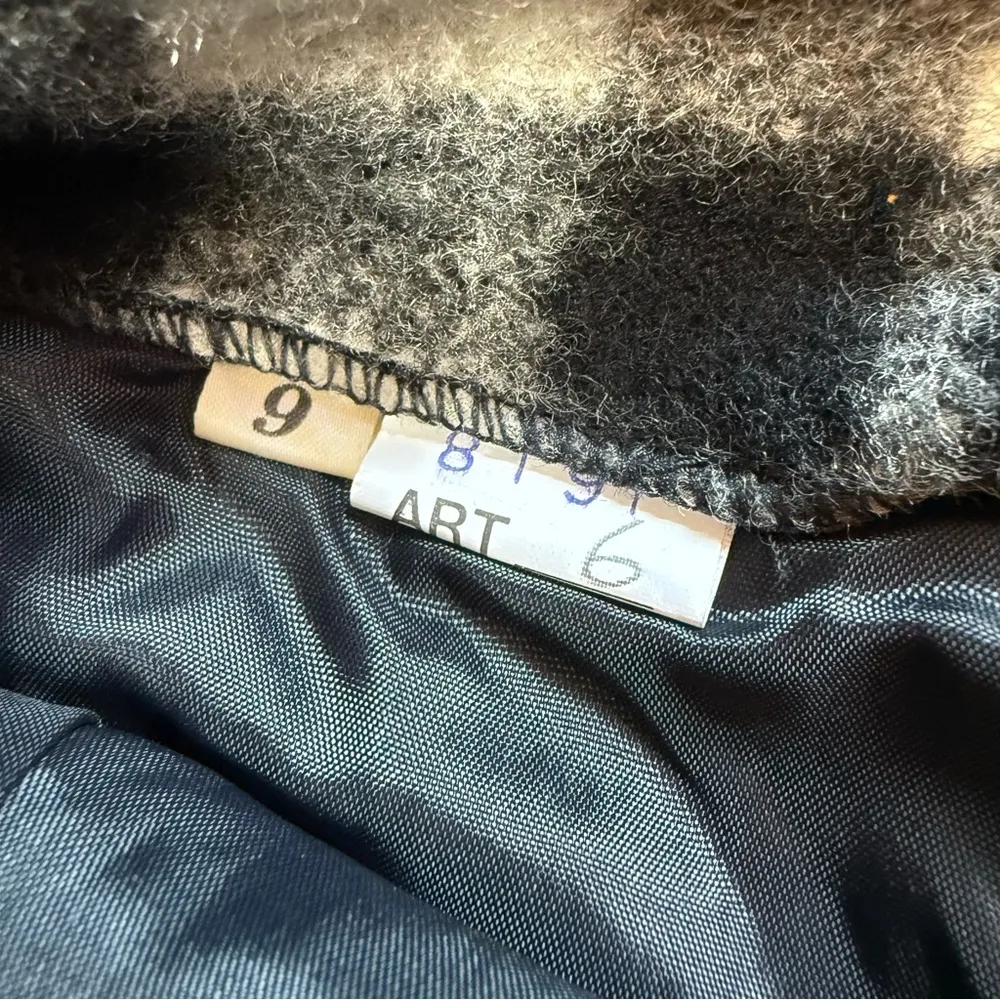 Vintage Black & White Wool Plaid Pencil Skirt Size S - Image 4