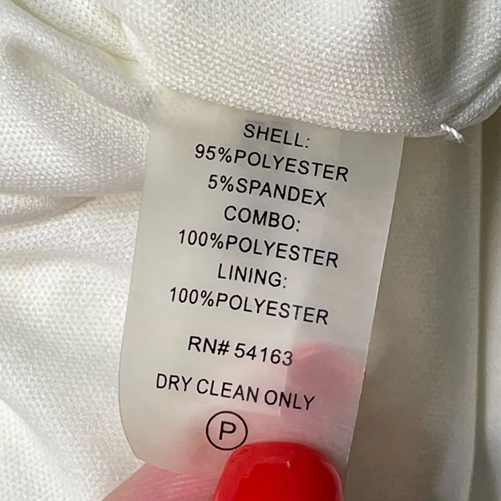 Ivanka Trump White Sheath Dress with Sheer Long Sleeves 4 Small - Image 12