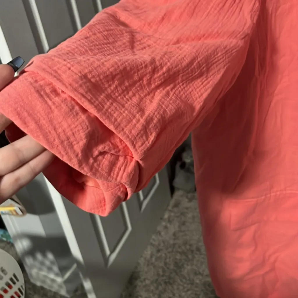 Nine West Size 4X‎ Salmon Oversized Blazer - Image 5