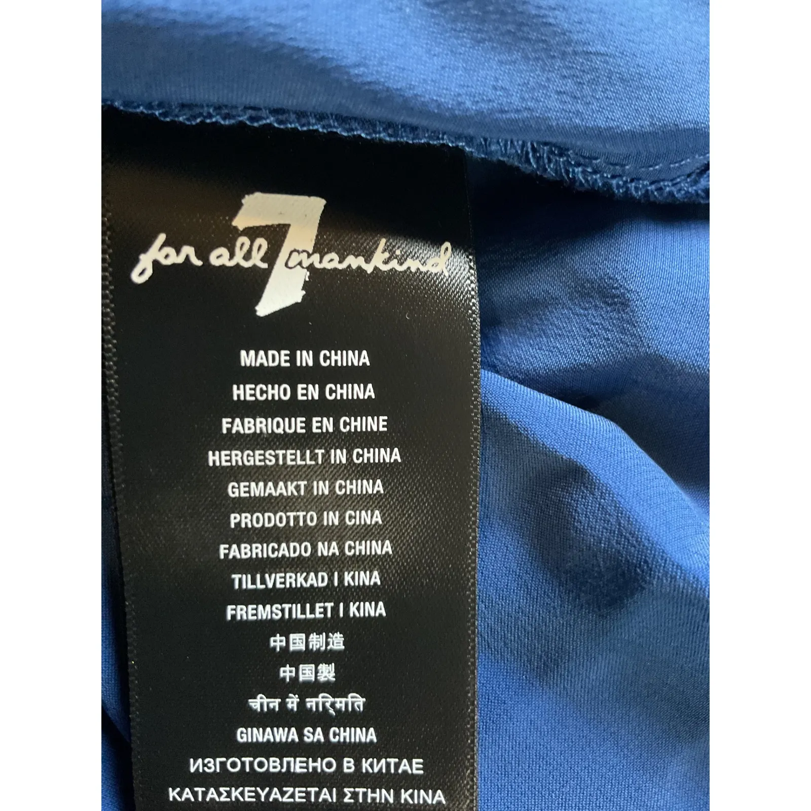 7 For All Mankind Women's Blue Sleeveless Collared Blouse Top‎ - Image 12