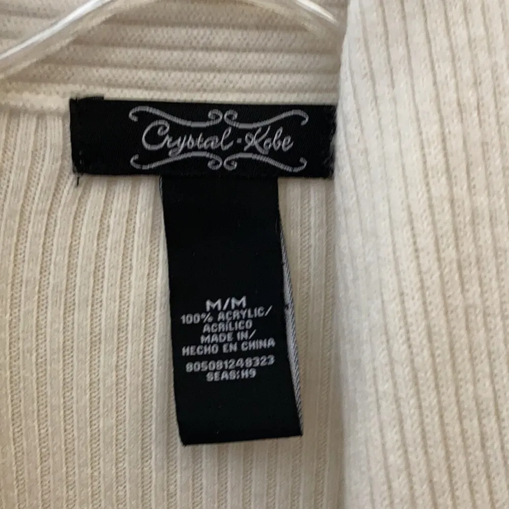 FINAL MARKDOWN Crystal Kobe open front coat length cardigan medium - Image 4