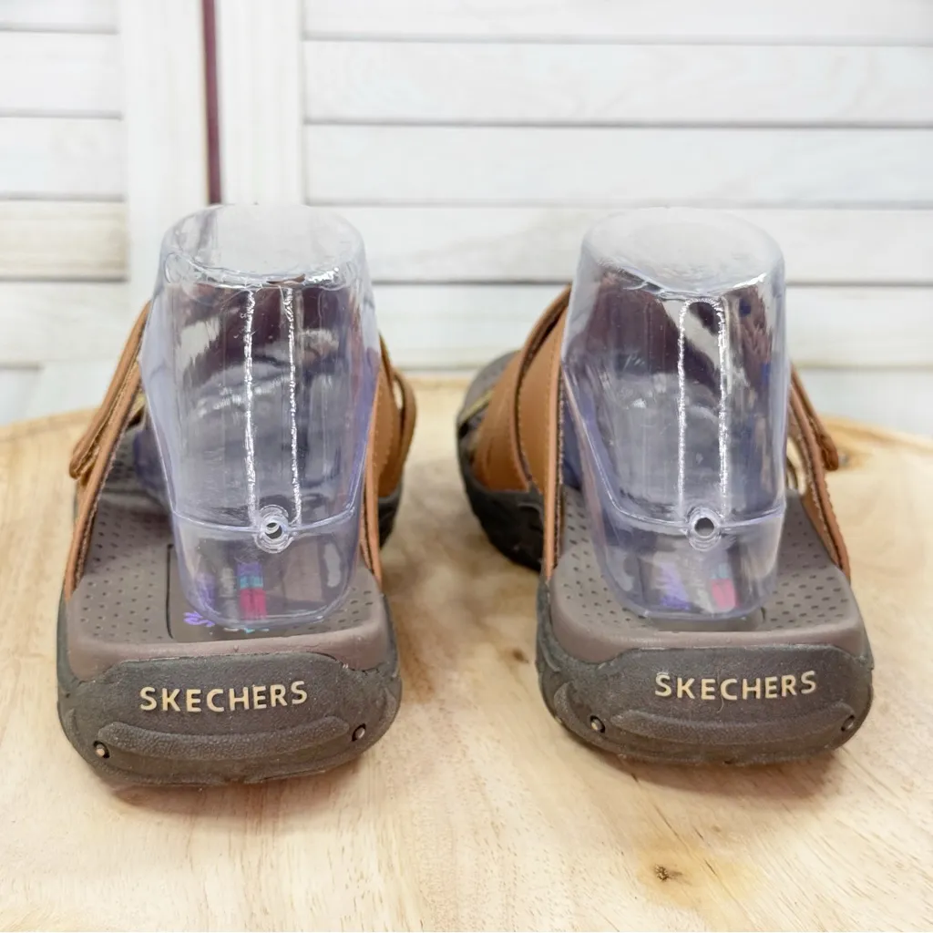 Skechers Reggae Sunday Stroll Strappy Slide Sandals Brown Rainbow Women 9 - Image 7