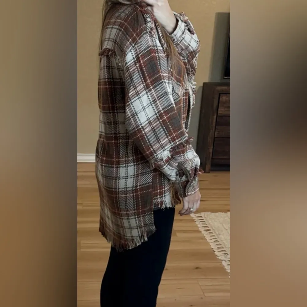 Bibi Oversized Plaid Shacket - Image 5