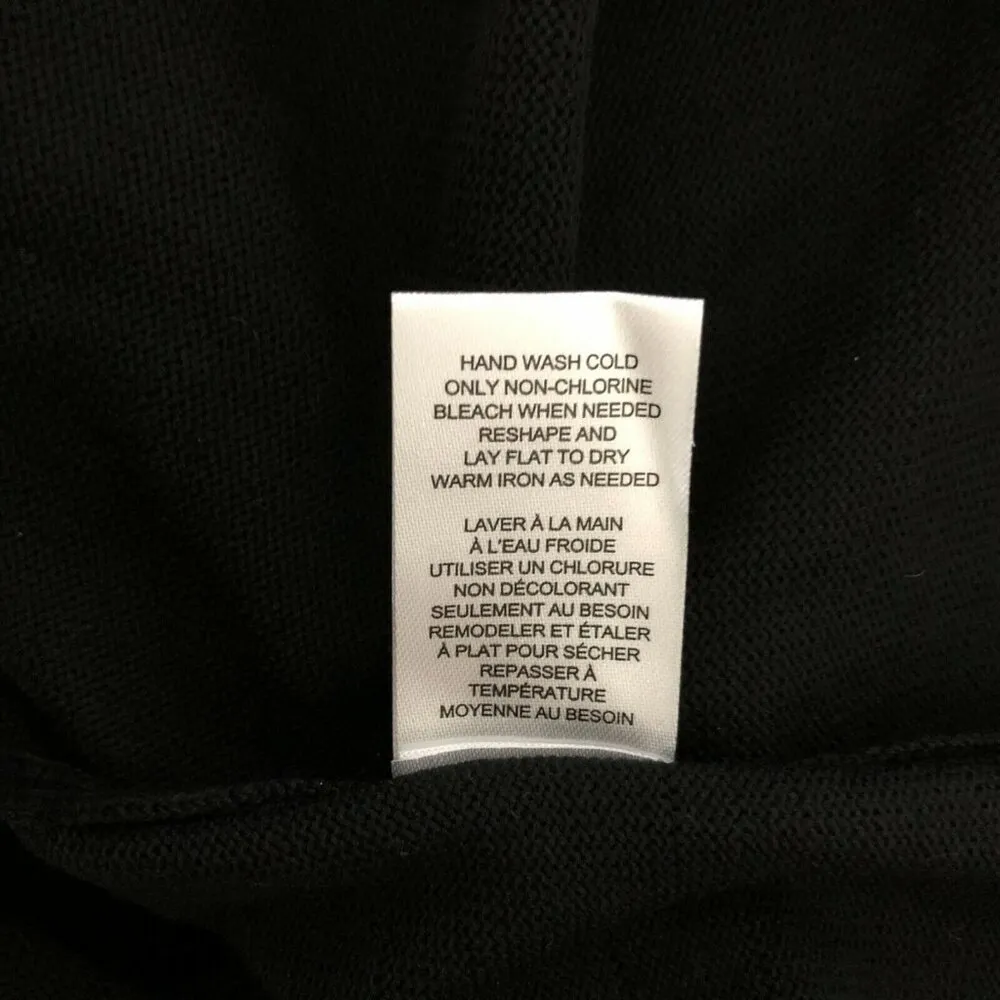 T Tahari Womens Sweater Cardigan Full Zip Lace Detail Knit Black Size S - Image 7