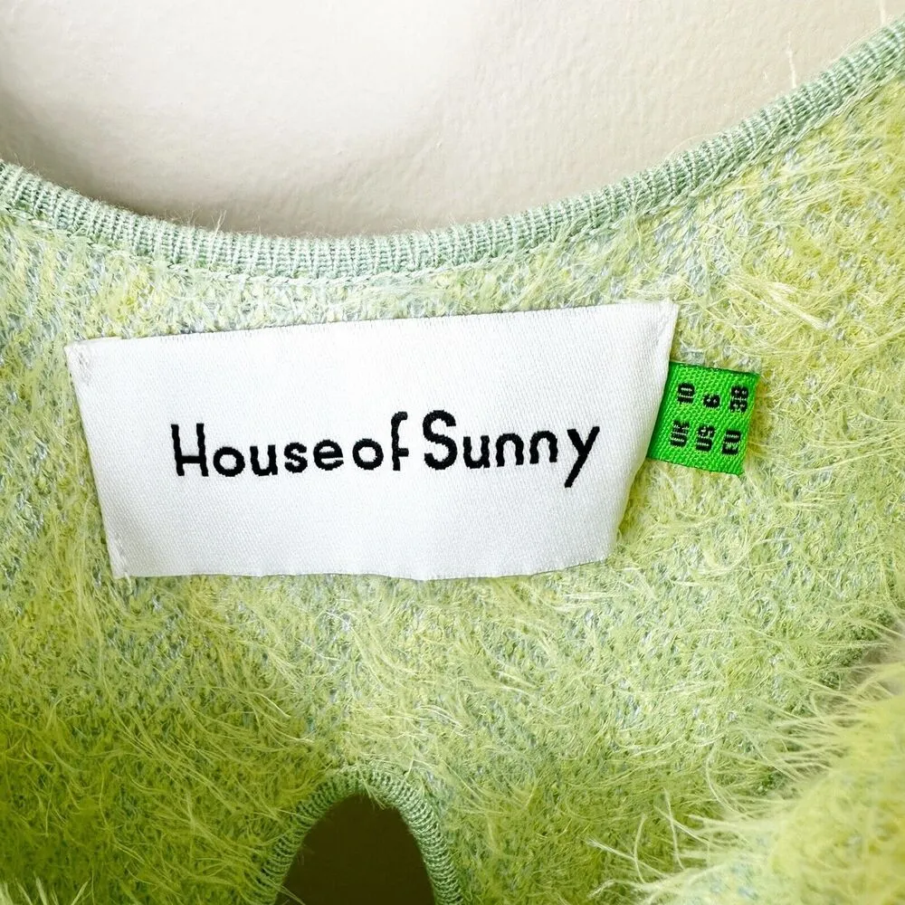 House Of Sunny Dress Womens 6 Yellow Hockney Cypress Galaxy Knit Midi - Image 7