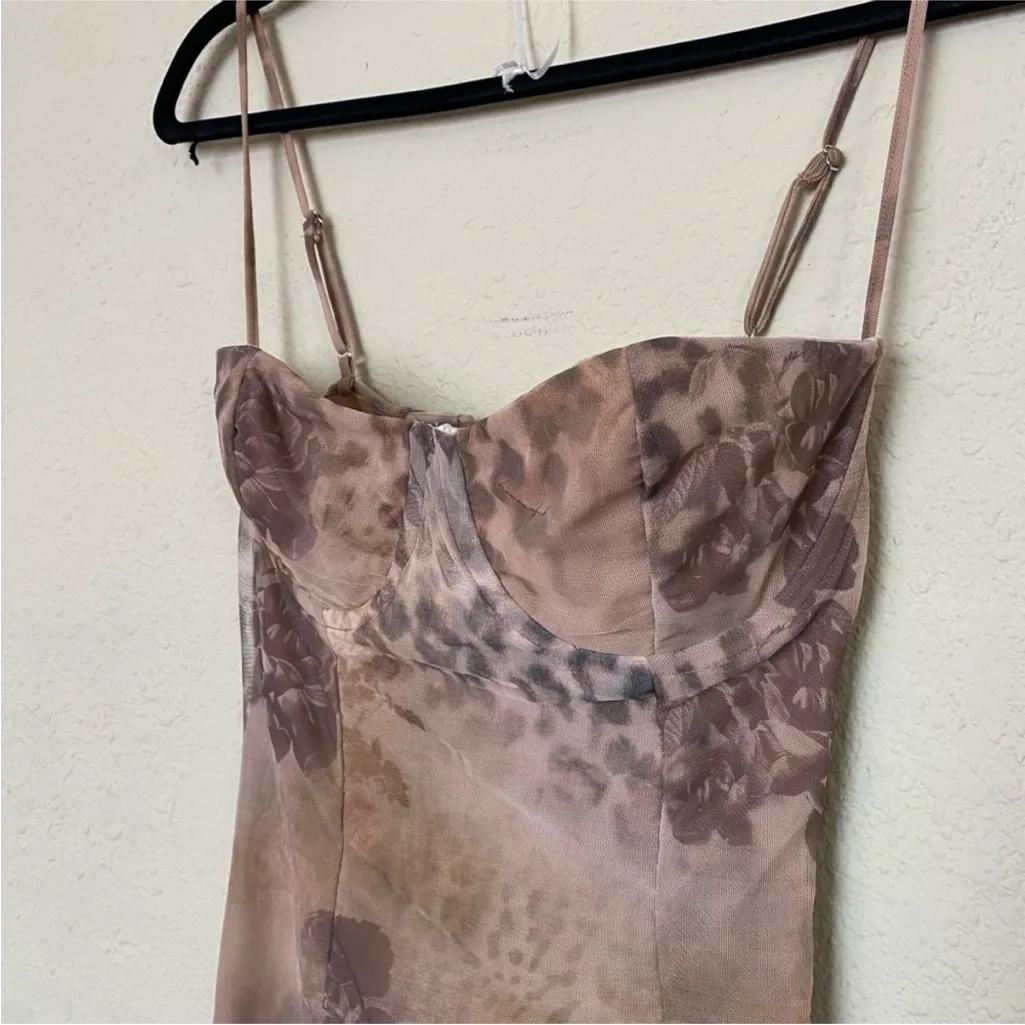 HOUSE OF CB L‎ D-DD 'Aiza' Cream Floral Print Maxi Dress NWOT - Image 7