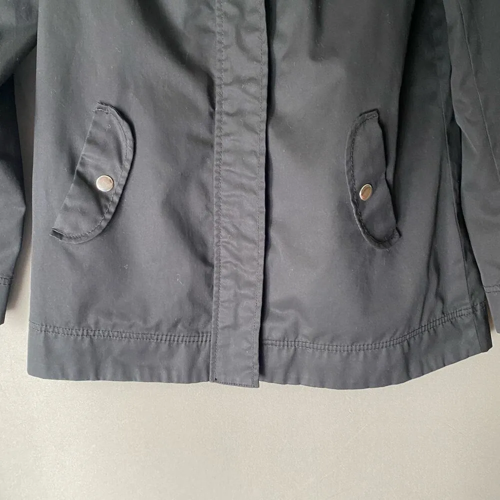 H&M sz 4 black zip cotton‎ winter coat - Image 3