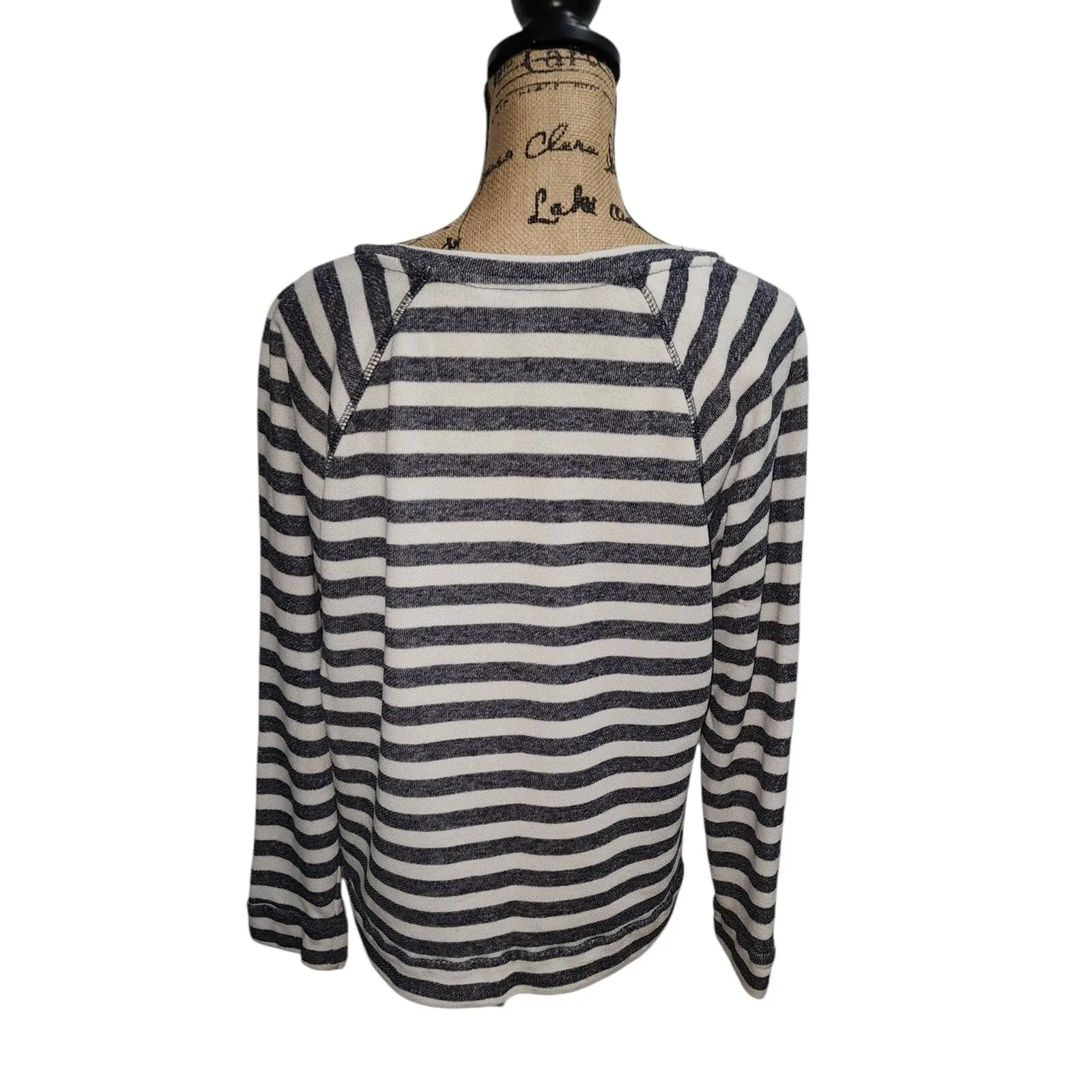 Company Ellen Tracy Striped Rhinestone Sweatshirt‎ Pullover Top XL - Image 6