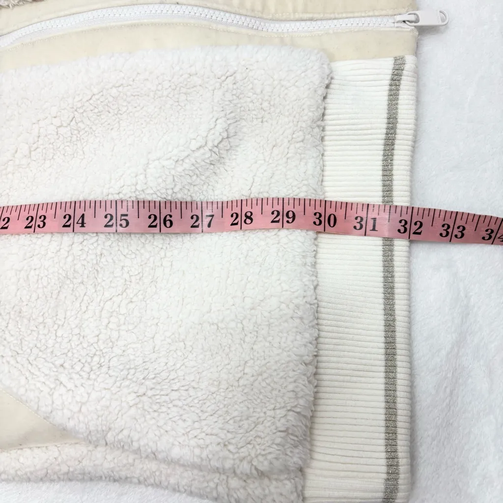 Athleta Tugga long sherpa jacket in a natural/cream color Size L - Image 13